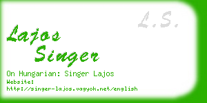 lajos singer business card